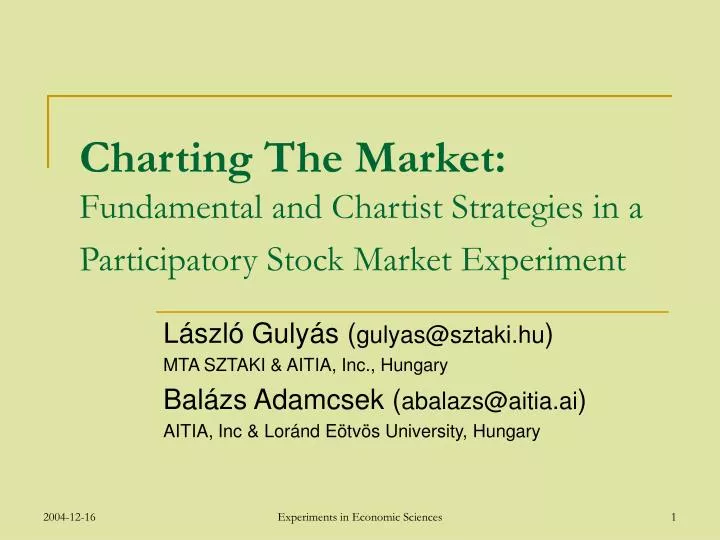 charting the market fundamental and chartist strategies in a participatory stock market experiment