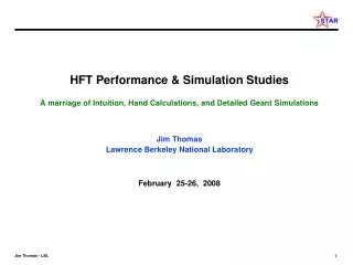 HFT Performance &amp; Simulation Studies