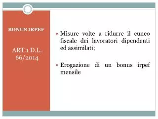 bonus irpef