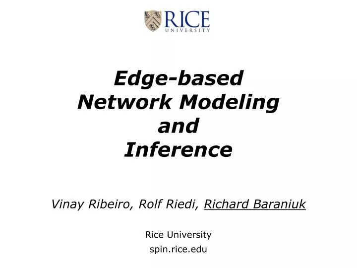 edge based network modeling and inference