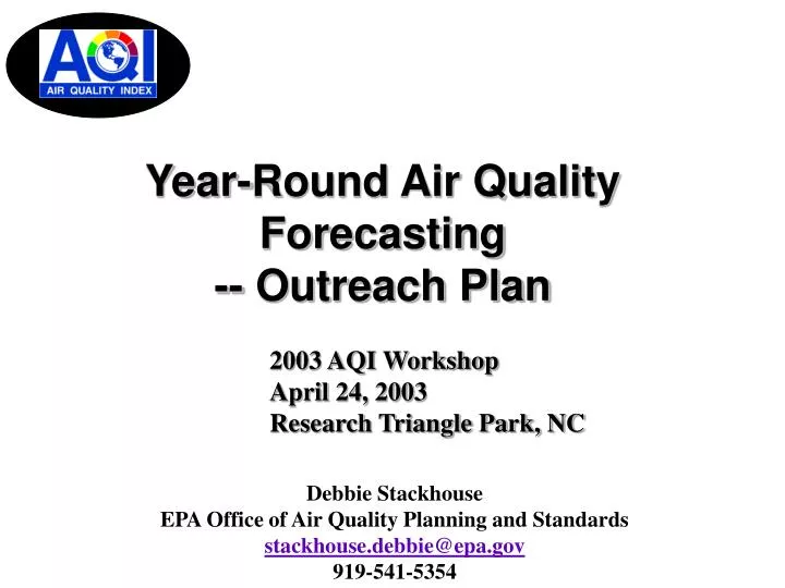 year round air quality forecasting outreach plan