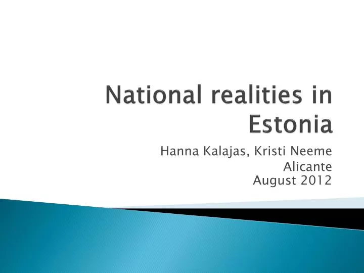national realities in estonia