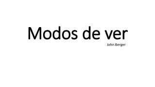 modos de ver