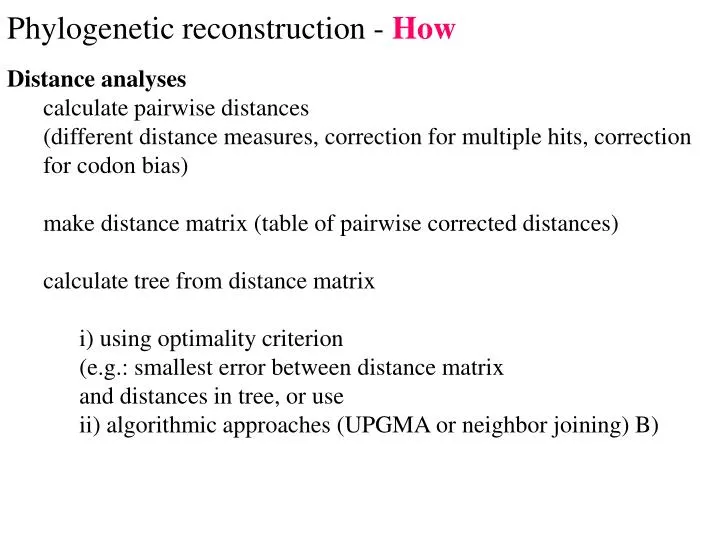 phylogenetic reconstruction how