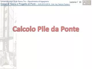 calcolo pile da ponte