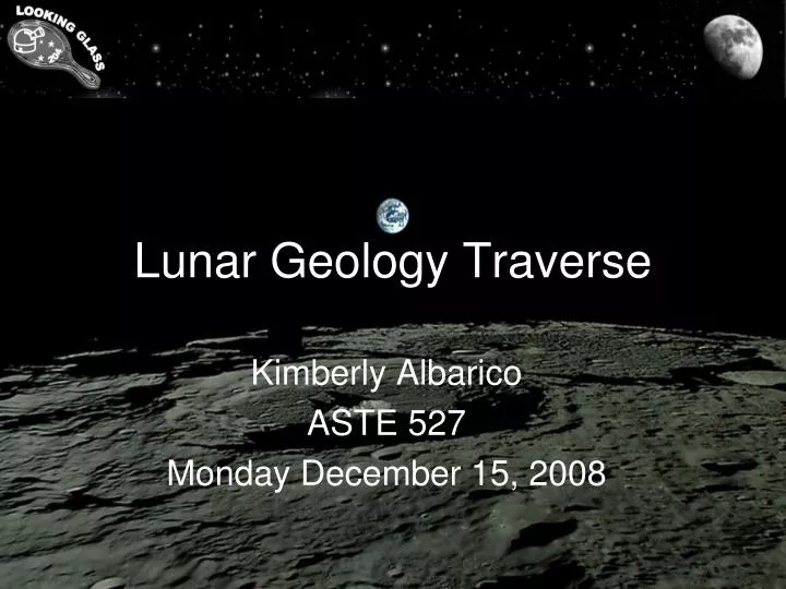 lunar geology traverse