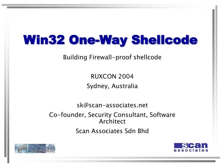 win32 one way shellcode