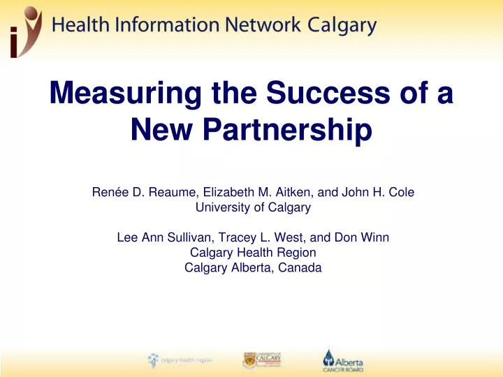 measuring the success of a new partnership