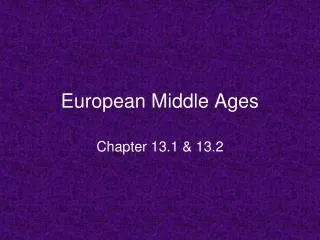 European Middle Ages