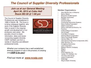 The Council of Supplier Diversity Professionals