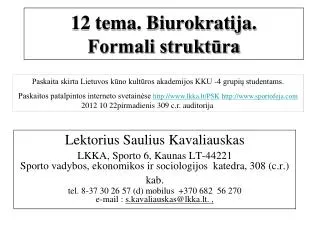 12 tema biurokratija formali strukt ra