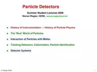 Particle Detectors