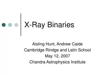 X-Ray Binaries