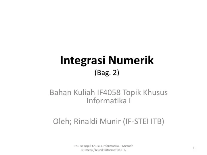 integrasi numerik bag 2