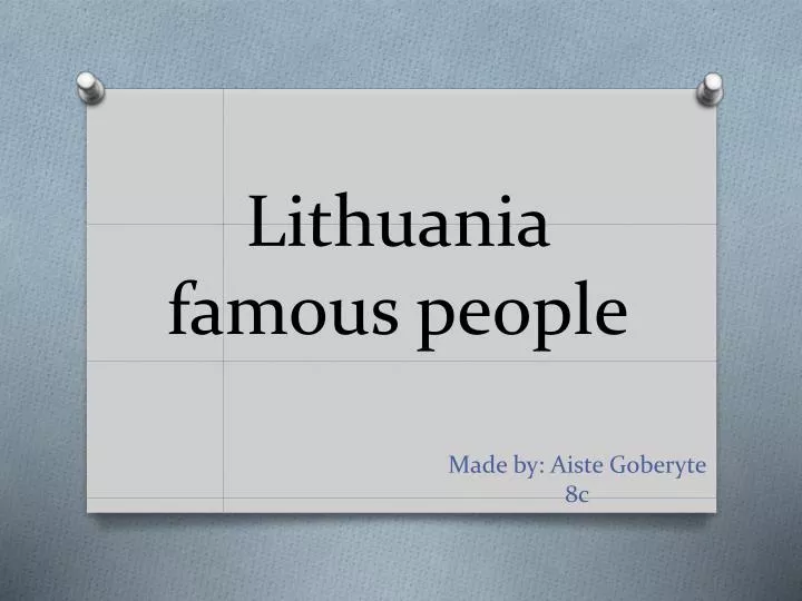 lithuania famous people