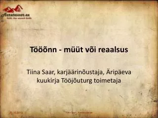 t nn m t v i reaalsus