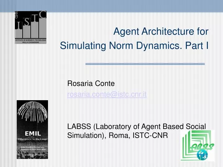 agent architecture for simulating norm dynamics part i