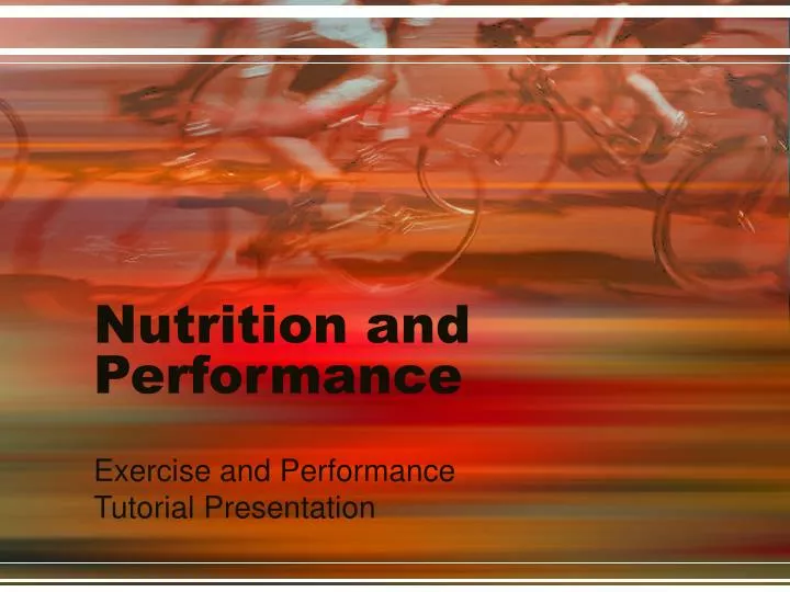 nutrition and performance
