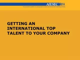 getting an international top talent to your company