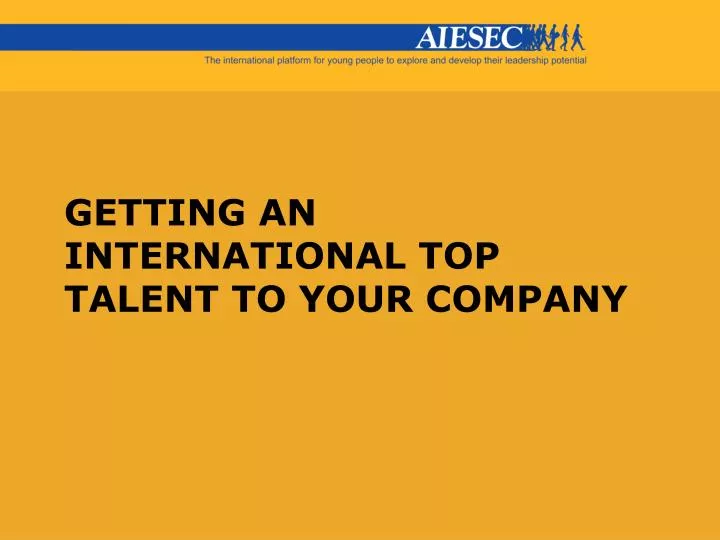 getting an international top talent to your company