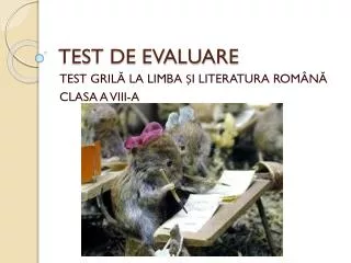 test de evaluare