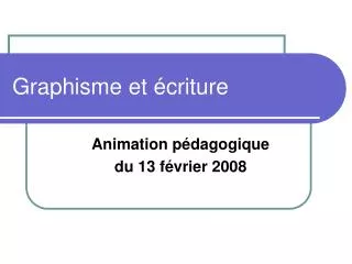 graphisme et criture
