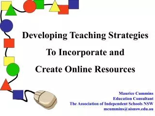 Developing Teaching Strategies To Incorporate and Create Online Resources