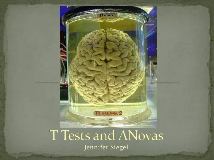t tests and anovas