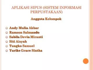 aplikasi sipus sistem informasi perpustakaan