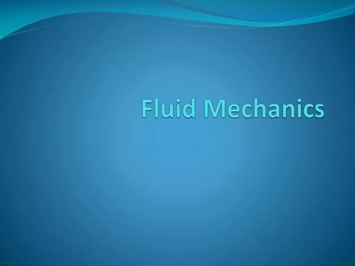 fluid mechanics