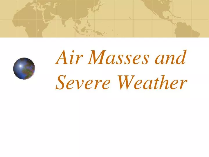 air masses and severe weather