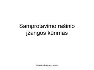 samprotavimo ra inio angos k rimas