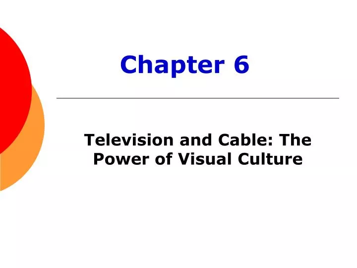 television and cable the power of visual culture