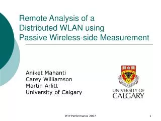 Remote Analysis of a Distributed WLAN using Passive Wireless-side Measurement