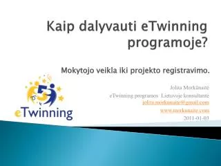 kaip dalyvauti etwinning programoje