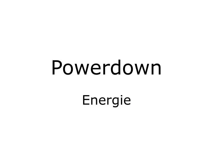 powerdown