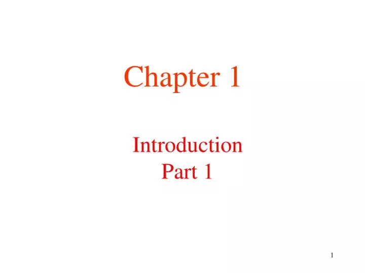 introduction part 1