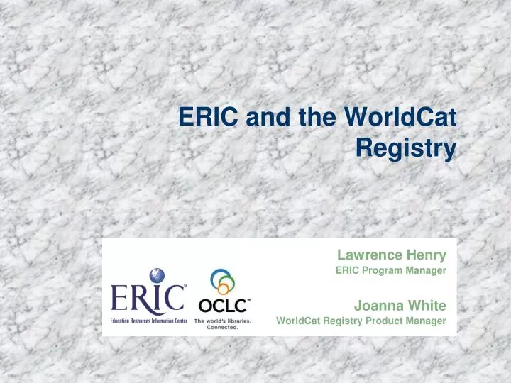 eric and the worldcat registry