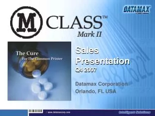 Sales Presentation Q4 2007