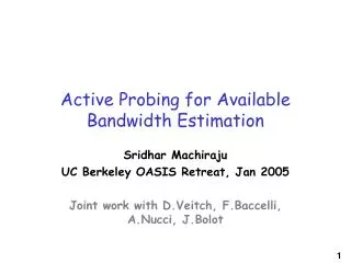 Active Probing for Available Bandwidth Estimation