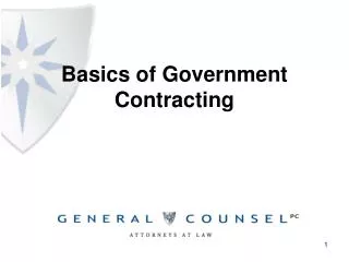 Basics of Government Contracting