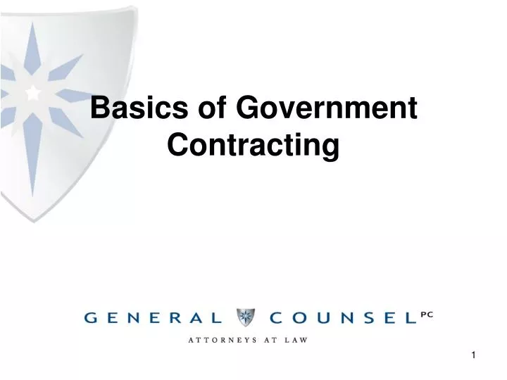 basics of government contracting