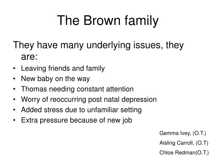 the brown family