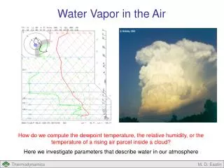 Water Vapor in the Air