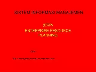 sistem informasi manajemen