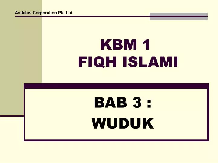 kbm 1 fiqh islami
