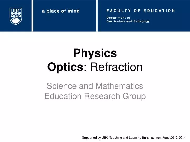 physics optics refraction