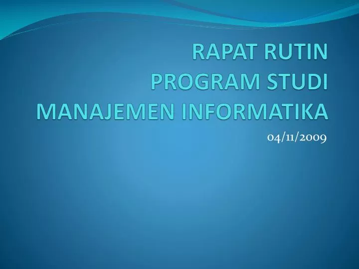 rapat rutin program studi manajemen informatika