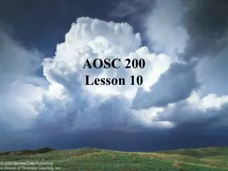AOSC 200 Lesson 10