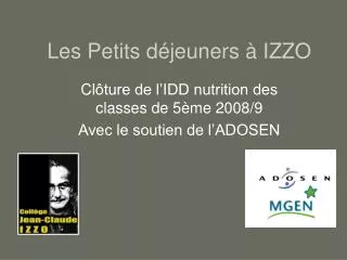 les petits d jeuners izzo